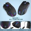 SeenDa 2.4G Wireless Gaming Mouse 7 Buttons Rechargeable Mouse with USB & Type C Receiver Mice for Office Home