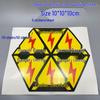 PVC Outdoor Triangular Warning Sticker: Caution! Risk of Electric Shock