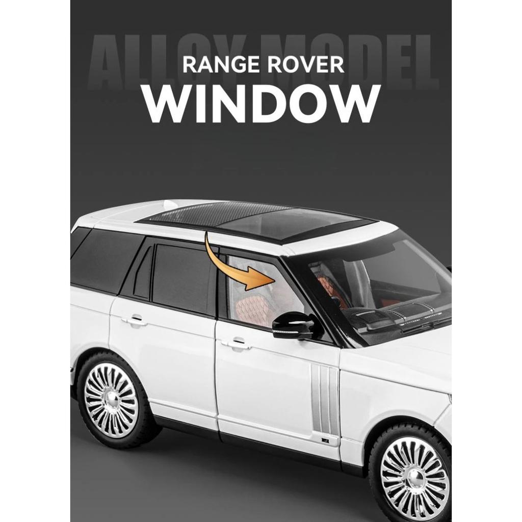 1/18 Land Rover Range SUV спортивная игрушечная машинка для детей литая модель миниатюрная звук свет двери открываются коллекция подарок для детей