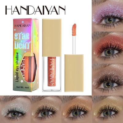HANDAIYAN Pearl Light Liquid Eye Shadow Liquid 12-цветная русалка Ji Ji Европейская и американская тонкая жидкость для теней для век