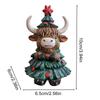 Highland Cow Figurine Christmas Highland Cow Home Decor Rustic Cute Ornament For Dorm Farmhouse Bathroom Classroom Kitchen