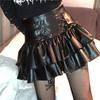 AltGoth Harajuku Dark Goth Pu Skirt Women Streetwear Vintage Bandage High Waist Mini Skirt Y2k Mall Gothc Aesthetic Emo Clubwear