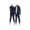 Однотонный дизайн с логотипом Куртка с воротником-стойкой и длинными рукавами Брюки прямого кроя Повседневный спортивный костюм Детские комплекты Темно-синий DX5480-451