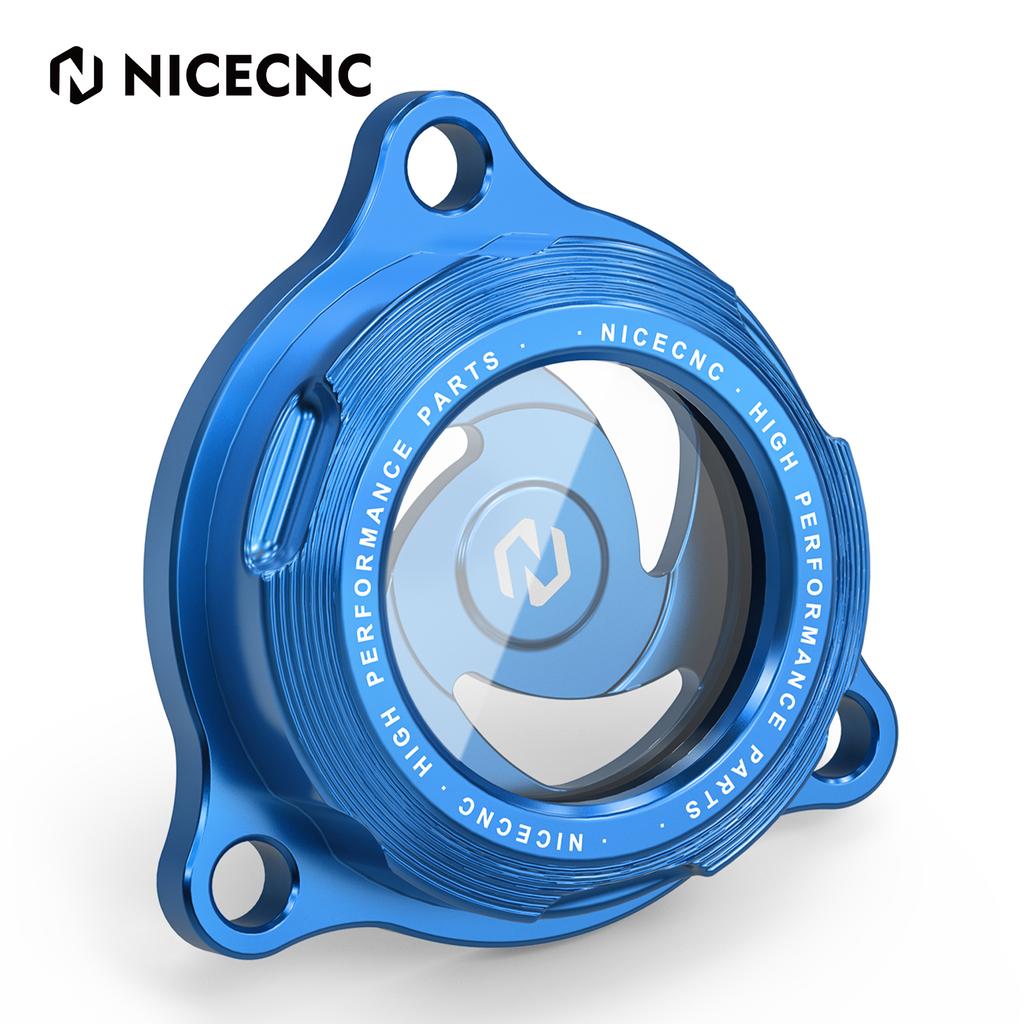 NICECNC Для Suzuki DRZ400 DRZ400E DRZ400S DRZ400SM 2000-2024 DR-Z 400 400E 400S 400SM Прозрачная крышка масляного фильтра двигателя