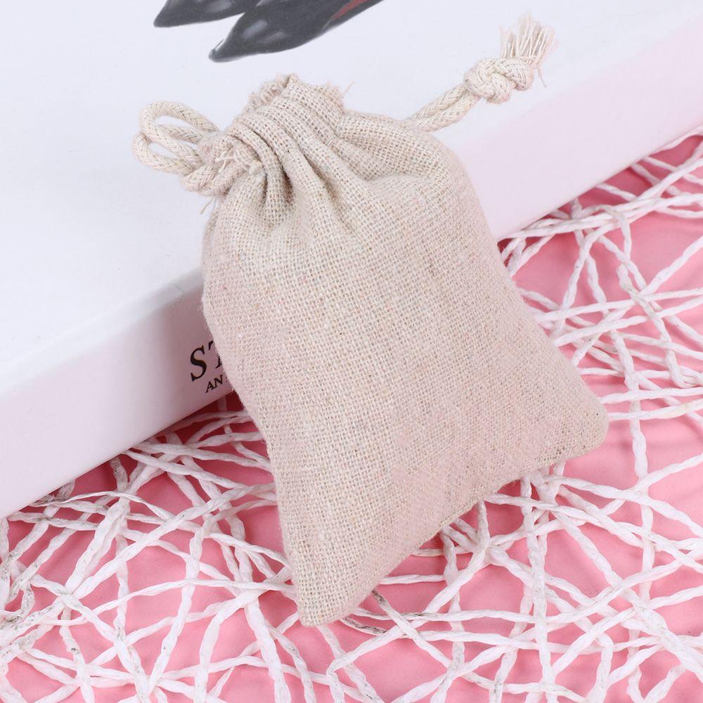 Льняной мешок для хранения продуктов, джутовые подарочные пакеты, мешочек на шнурке, органайзер для конфет, свадебный подарок