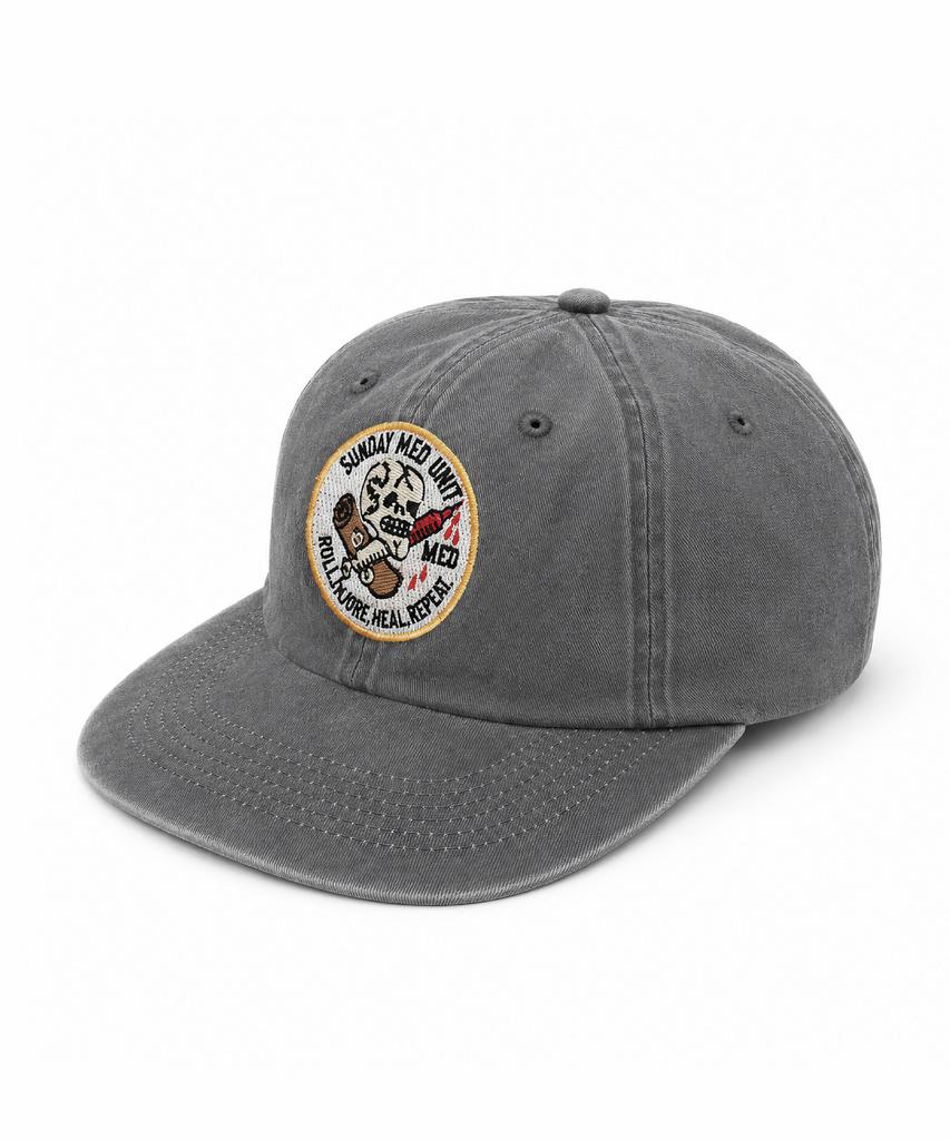 SEONDEIGEULOSEOLISEUTOEO Sunday Military Washed Cap [Camo, Gray]