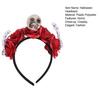 Halloween Flower Headband for Women Gothic Rose Skull Skeleton Hand Headpiece Floral Cosplay Dress-up Accessory for Halloween Parties Events