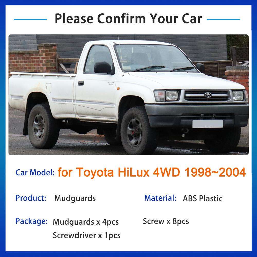 Крылья для Toyota HiLux 4WD 1998 ~ 2005, аксессуары 1999, 2000, 2001, 2002, 2003, 2004, брызговики, брызговики, передние и задние