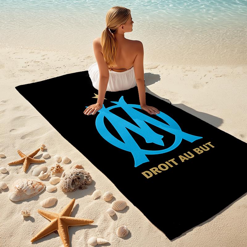 1pc Marseille Beach Towel, Comfortable and Thick, and Swimming/Bath/Picnic/Camping Towel, Suitable for Seaside Beaches