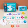 Children's Wooden Math Cognitive Board: Addition & Subtraction Learning, Early Education & Logical Thinking Tool