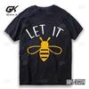 Cotton O-neck Bees Print Unisex T Shirt Short Sleeve Bees Men T Shirts Loose T-shirt Men Tee Shirt Vintage Tops Hip Hop Tees
