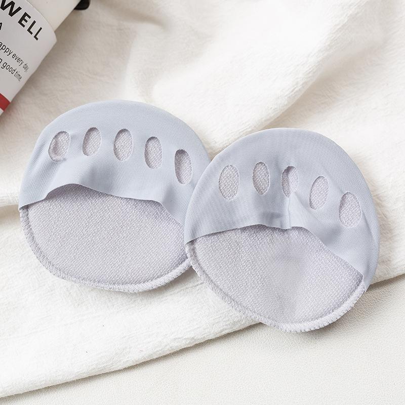 Invisible Thick Half Palm Pad Insole High Heels Socks for Women - Forefoot Pain - Proof, Five - Toe Half Boat Socks