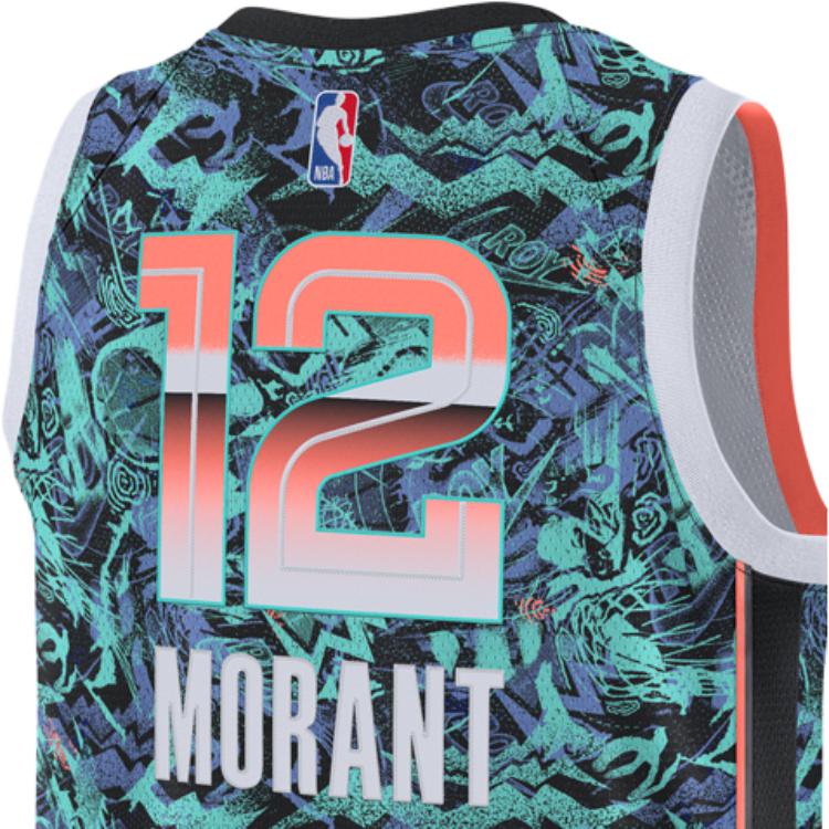 Nike Баскетбольная майка NBA Retro Grizzlies Morant #12 для мужчин, зеленая DD3771-450