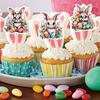 Easter Bunny Cupcake Toppers Colorful Cute Rabbit 8 Styles Picks Cake Decorations Easter Party Cupcake Topper For Baby Shower