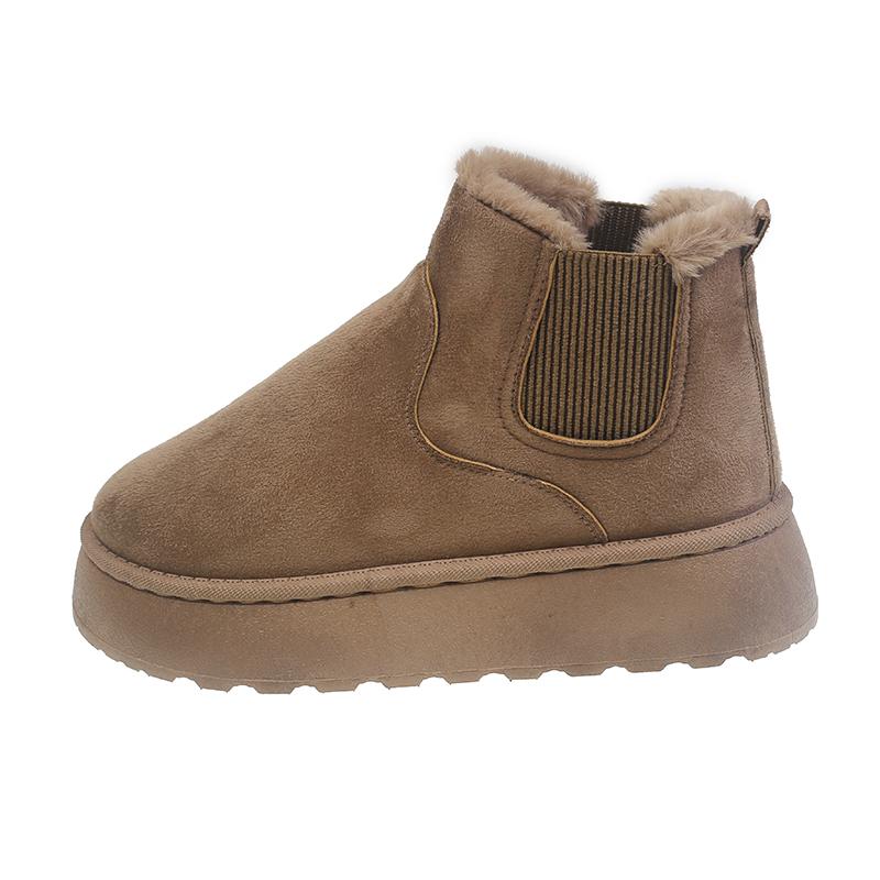 Winter Boots Women New Rubber Thick Sole Ankle Boots for Outdoor Elevated Comfort Warm Walking Cotton Shoes Fashion Snow Boots
