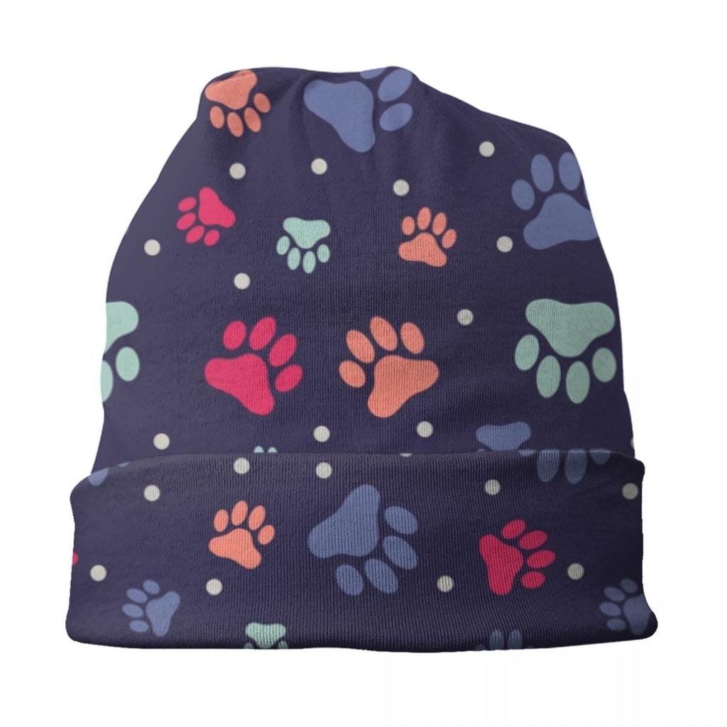 Шапки с рисунком собачьей лапы, крутая вязаная шапка для женщин, зимние теплые шапки унисекс, аляскинский маламут, сибирские хаски, шапки-шапки