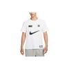 Nike Футболка баскетбольная с коротким рукавом с принтом логотипа Alphabet, мужская, белая FJ2307-100