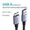 Кабель UGREEN Micro B USB 3.0 3A Быстрая зарядка 5 Гбит/с Кабель для передачи данных Кабель для внешнего жесткого диска USB-шнур для Samsung Жесткий диск SSD Кабель Sata