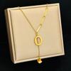 All-match Letter Necklace Cube Pendant Jewelry Accessories Luxurious Fashion Chain  Mother's Day