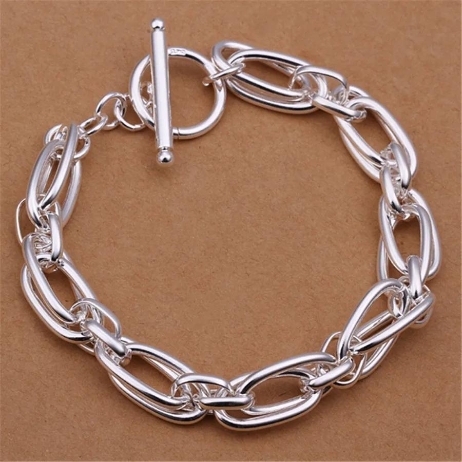 Fine Noble Sterling Solid Chain Bracelet For Women Men Charm Party Gift Wedding Party Fashion Jewelry
