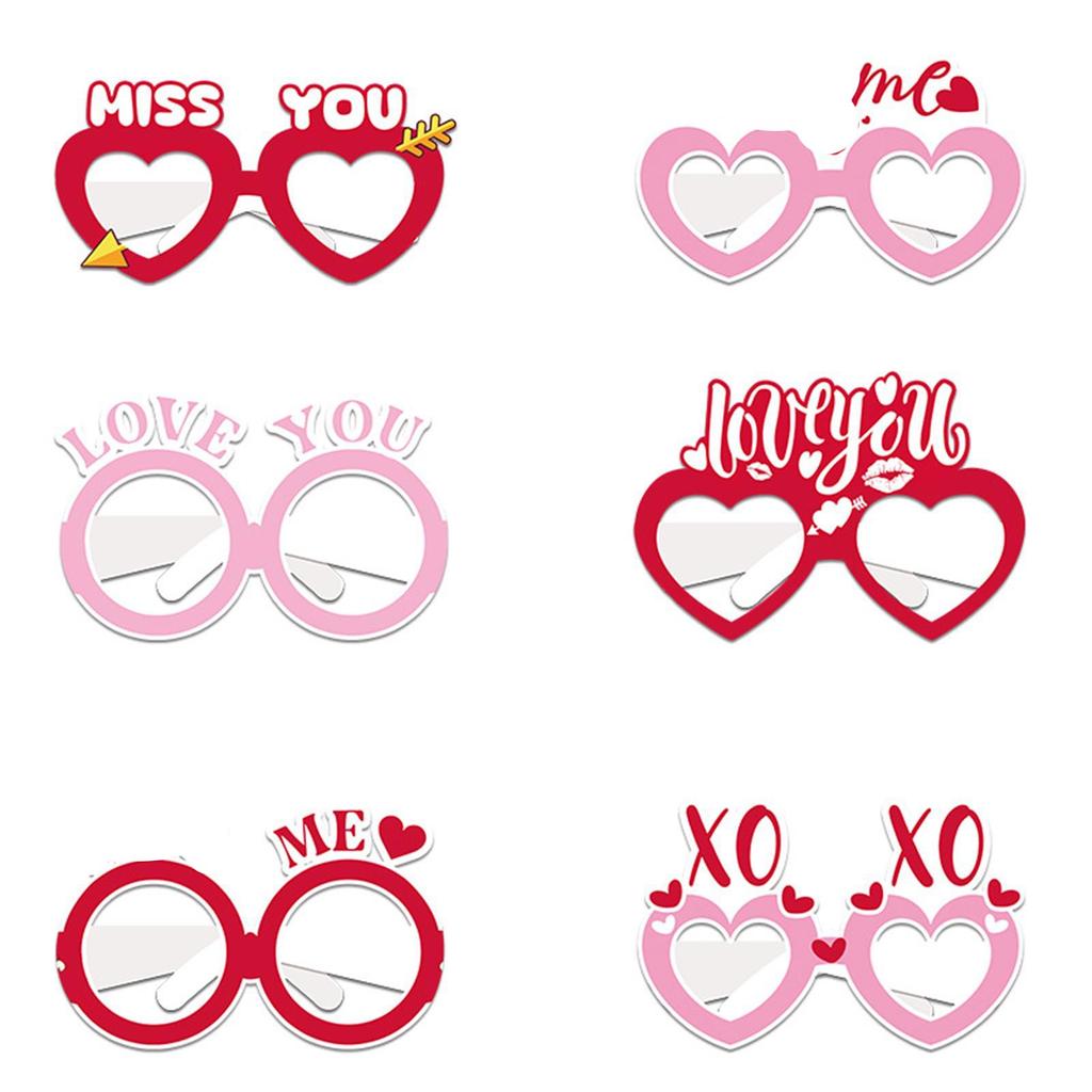 6 шт. тематические бумажные стаканы ко Дню святого Валентина, веселые красочные декоративные стаканы для вечеринки ко Дню святого Валентина