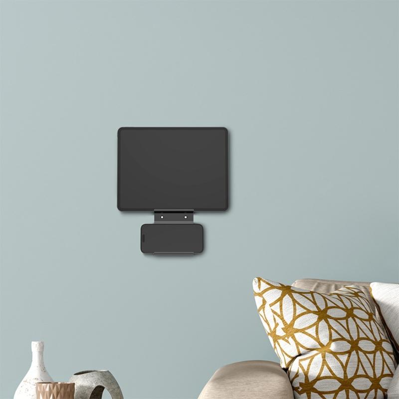 Metal Phone Wall Bracket Support Space Saving Design Wide Compatibility Up To 22mm Devices for Kitchen Bathroom Office