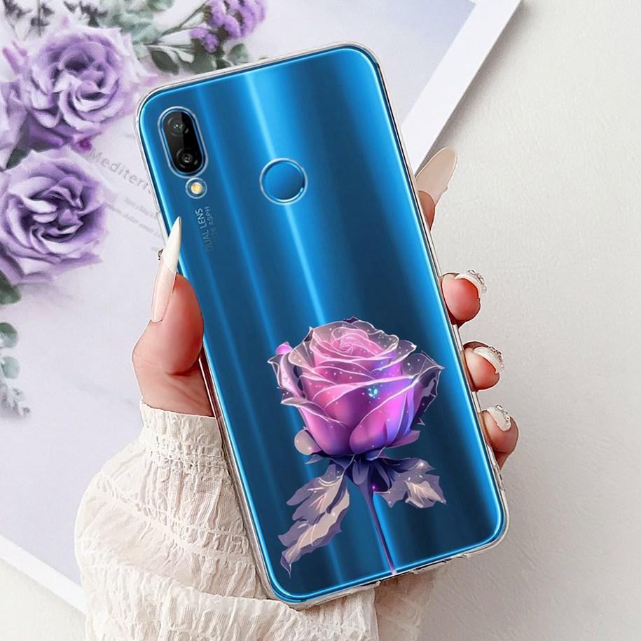 For Huawei P20 Lite Case Popular Flower Butterfly Soft Clear Silicone Phone Back Cover For Huawei P20Lite Nova 3e ANE-LX1 Bumper