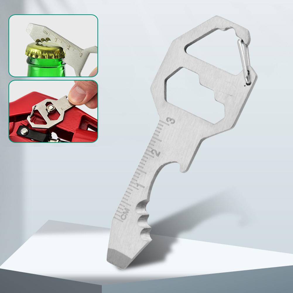 Outdoor Survival Bottle Opener Wrench Screwdriver Pocket EDC Multi Tool Keychain