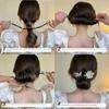 Fashion Elegant Butterfly Flower Updo Hair Accessories for Women Gift Retro Luxury Lazy Man Tie Up Hair Stick Headwear MomTiara