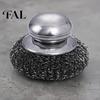 Heavy Duty Scrubber for Kitchen Stainless Steel Scrubber, with Ergonomic Handle, Portable Dishwashing Flexible Cleaning Brush, Pots Pans Grills
