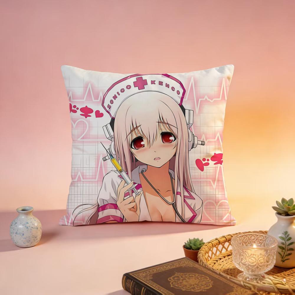 Popular SSUPER SONICOed Cushion Cover Premium SkinFriendly Pillow Case MultiPurpose for Home Office Travel