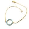 Les Trésors De Lily [N7155] - Gold Plated Bracelet 'Navajos' Turquoise Gold - 12 Mm