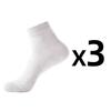 3 Pairs/Lot Plus Size EU38-47 Men's Work Business Casual  Black White Socks Thin Mesh Breathable Short Middle Tube Sock