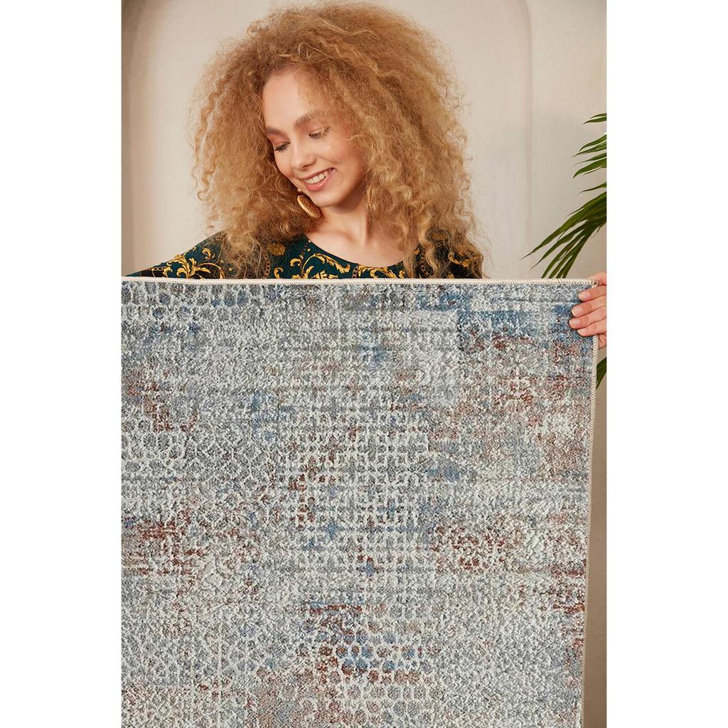 Декоративный нескользящий ковер с винтажным узором для гостиной, особый дизайн, тонкий, моющийся ковер