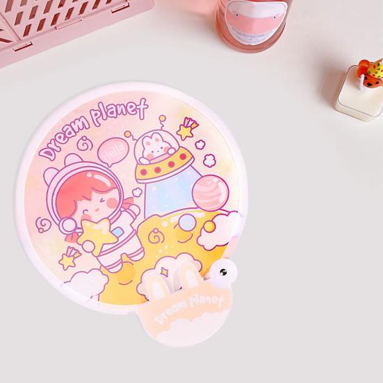 Красивый круглый подарок Colorfast Милый летний складной веер Дорожные принадлежности Ручной веер