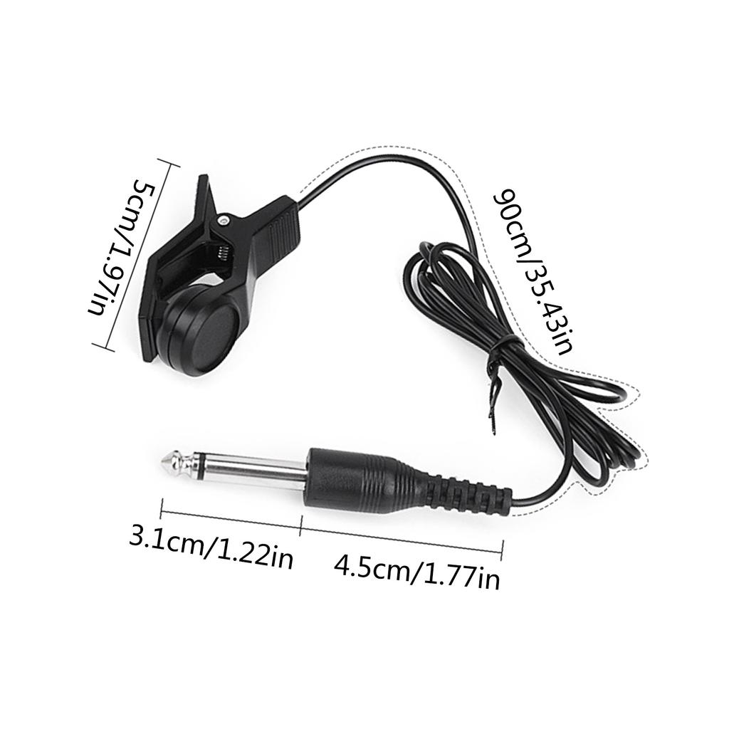 Звукосниматель для скрипки, акустической гитары, укулеле, микрофон-клипса, пьезозвукосниматель, звукосниматель для гитарного резонаторного отверстия с аудиоразъемом 6,35 мм