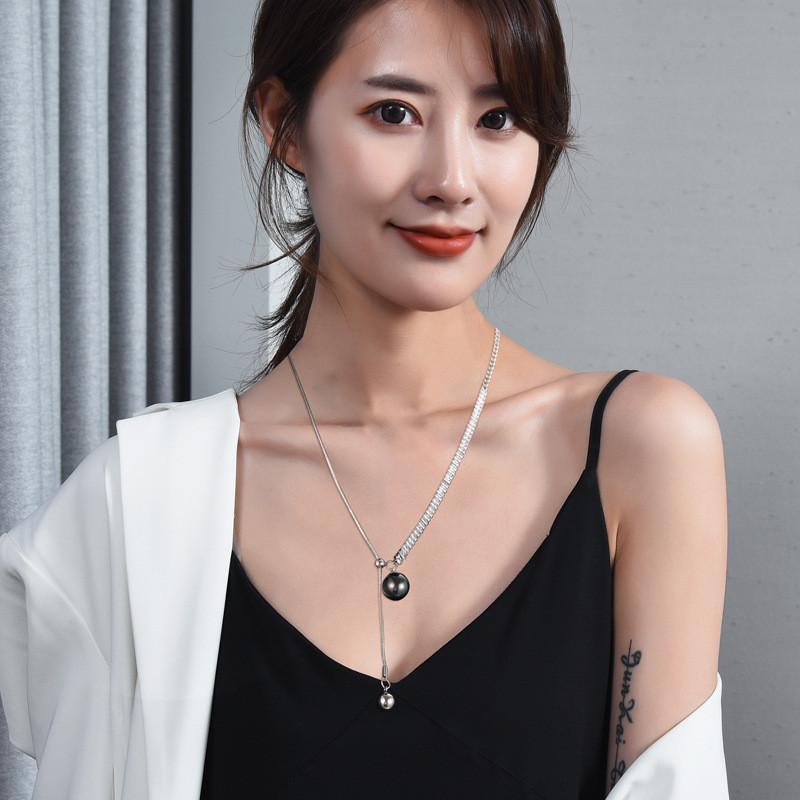 Fashionable Multilayered Pearl And Crystal Necklace With Unique Geometric Design Women For