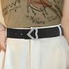 Women'S Love Pu Belt Simple Casual Jeans Belt Suit Pants Decorative Simple Belt
