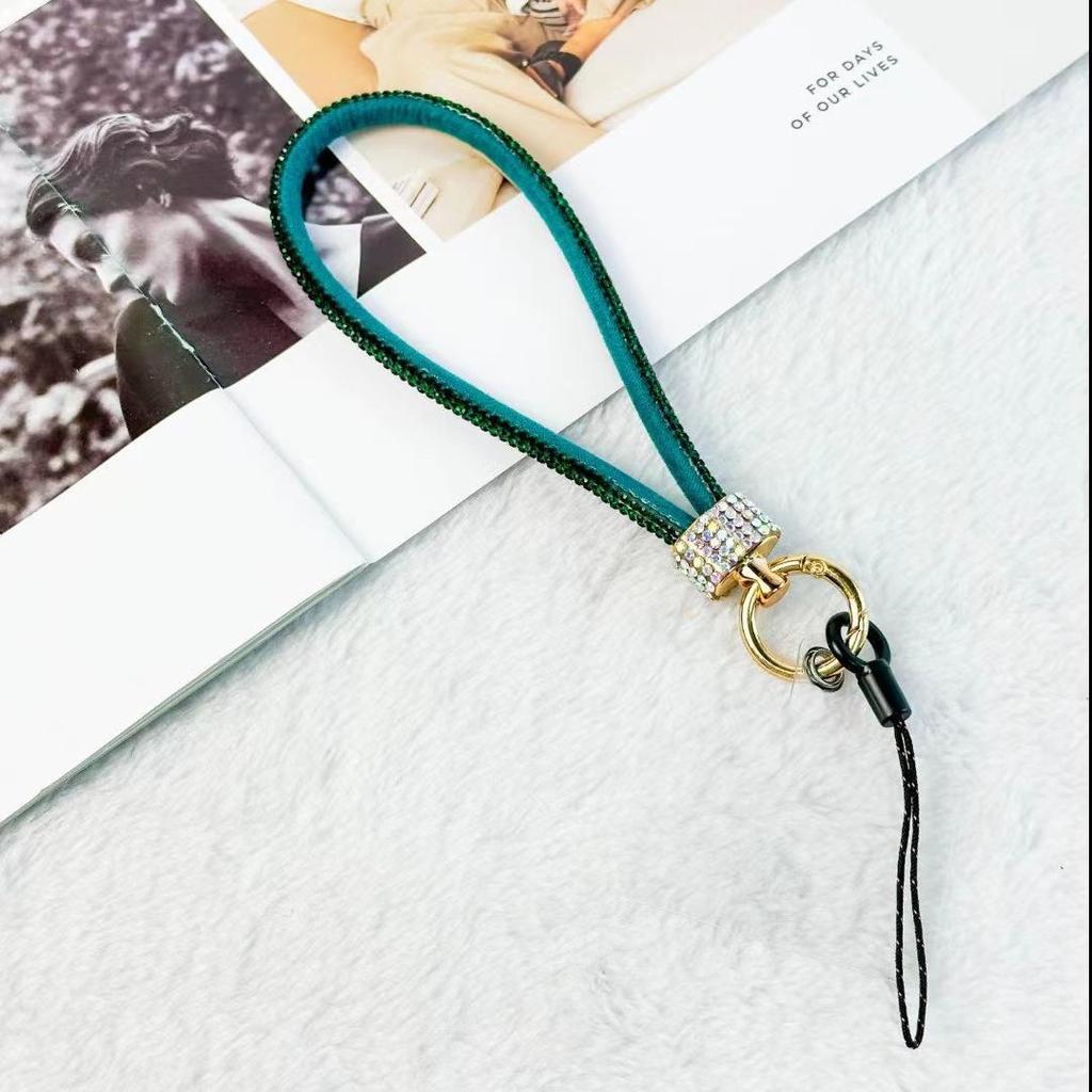 Роскошный браслет-шнурок для мобильного телефона со стразами