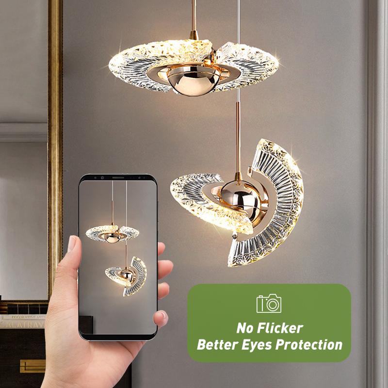 Nordic Lighting Ceiling Подвесной Светильник Вращающийся Мульти-Стиль Светодиодные Огни НЛО Домашнее Внутреннее Освещение Гостиная Искусство Декоративное