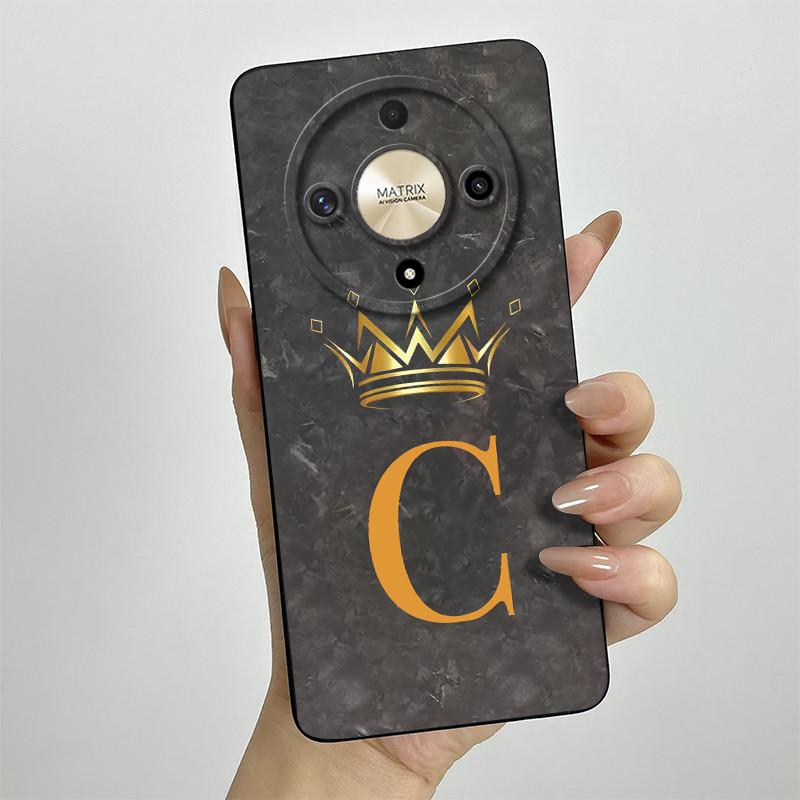 Чехол для Honor X9b Honor X9A Honor Magic 6 Lite Magic 5 Lite Чехол для телефона Королевские Буквы Полностью Матовый Противоударный Мягкий Защитный Чехол