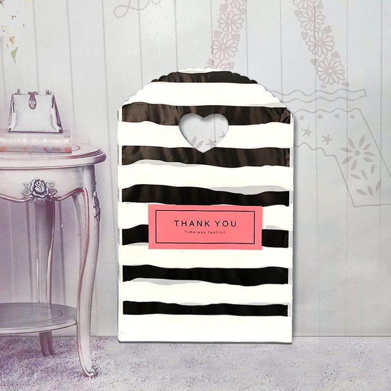 Small Plastic Bag With Handle Packaging Bags Boutique Gift Bag Mini Bag 50Pcs Trinket Bag Multi Designs