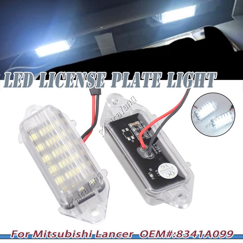 1 пара светодиодных фонарей номерного знака для автомобиля Mitsubishi Lancer 2003-2017 EVO VIII 2004-2008 EVO X 2008-2018