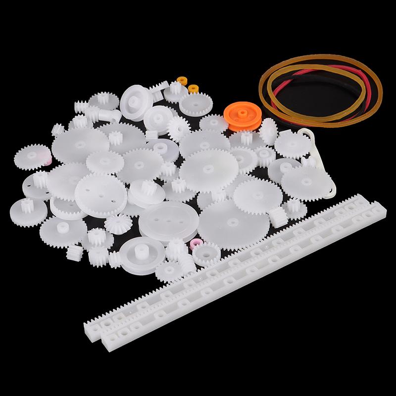 75Pcs/Lot Plastic Gear Rack Pulley Belt Worm Gear Single-And Double-Gear