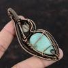 Amazonite Pendant Copper Wire Wrapped Pendant Moonstone Jewelry Handmade Designer Pendant Gemstone Pendant Copper Wire Jewelry Wedding Gift