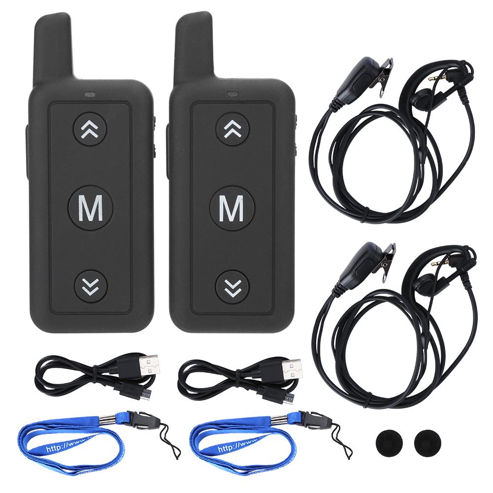2 шт. Мини-рация 1 Вт 400‑480 МГц радиопередатчик наушники с креплением на ухо
