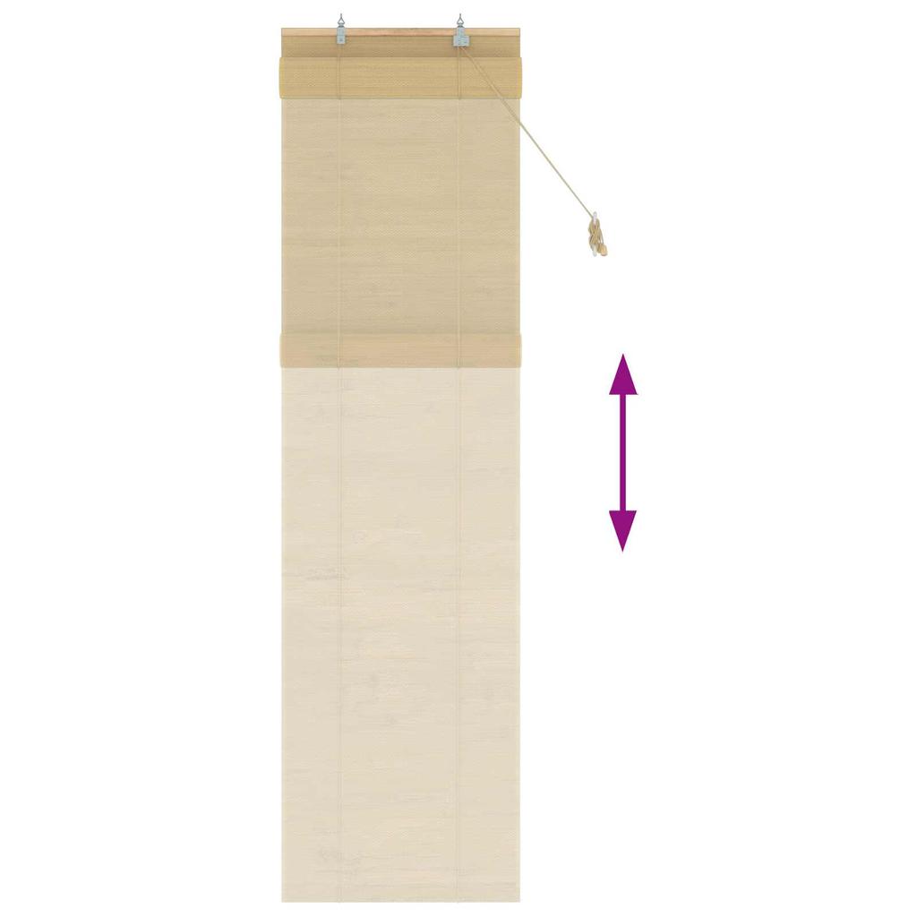 Natural Bamboo Roller Blind 40 x 220 cm