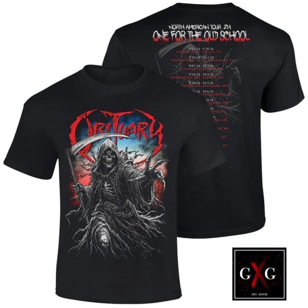 ОБЪЯВЛЕНИЕ о смерти cd lgo REAPER OLD SCHOOL TOUR Официальная ФУТБОЛКА SM Новая умирающая от всего Унисекс Футболка
