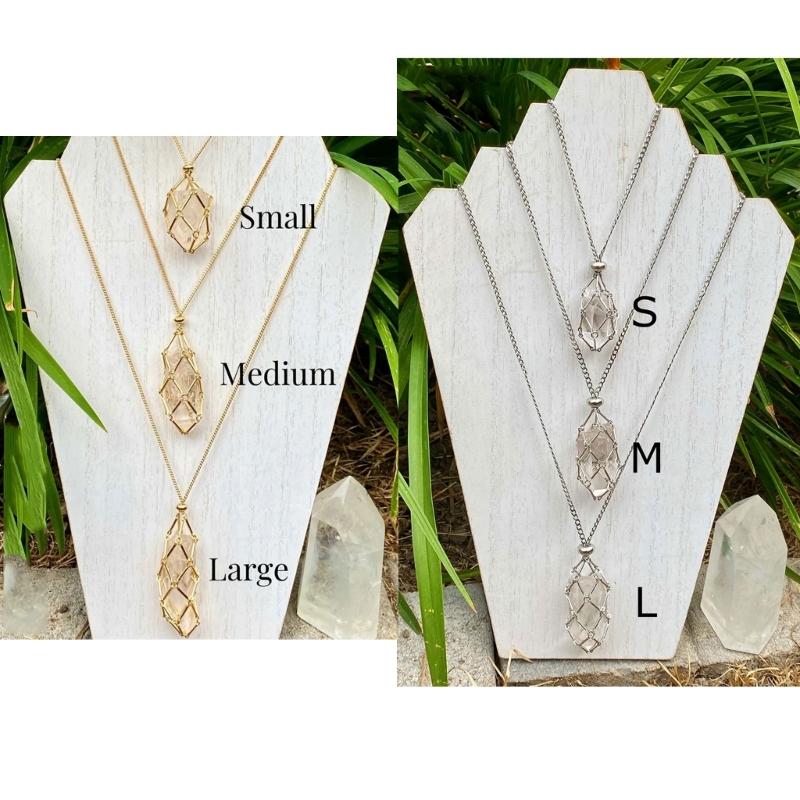 Unique Empty Necklace Holder Adjustable Chain Choker Metal Cage Shape Pendant Necklace for Independent Thinkers