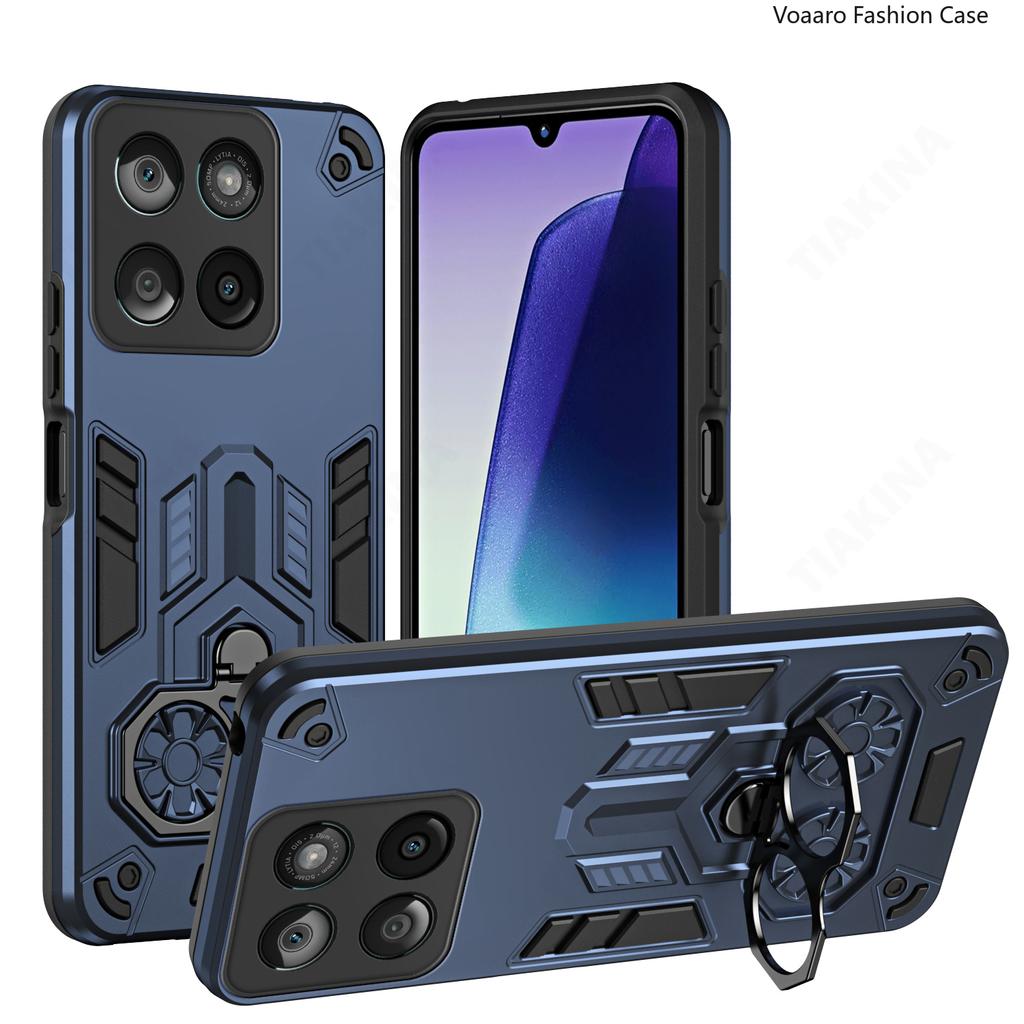 Dual Ring Armor Cover for Motorola Moto Edge 60 Pro 5G Case for Motorola Edge 60 Stylus Fusion 50 Neo Rotate Metal Bracket Case